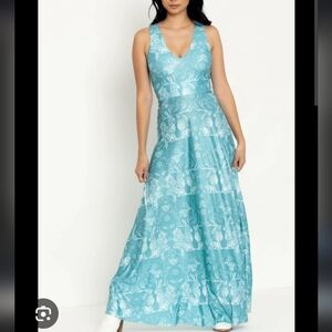 blackmilk jackalope light blue maxi dress whimsical Small